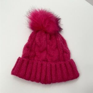 Forever 21 Pink Beanie with pom pom NWT